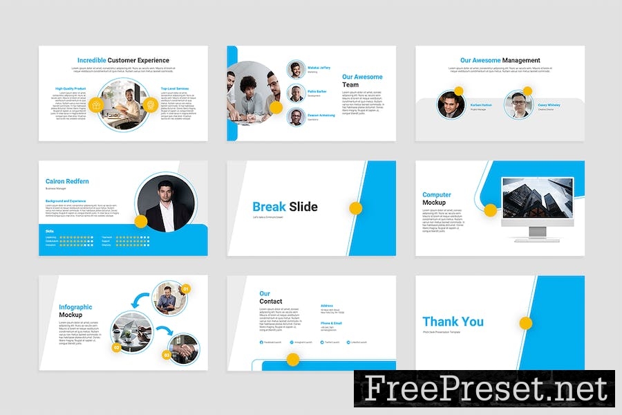 Pitch Deck PowerPoint Presentation Template 9W97PHL