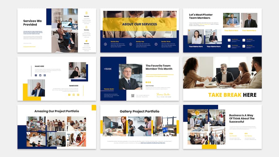 Pivoter - Business Presentation PowerPoint Templat 277WRUJ