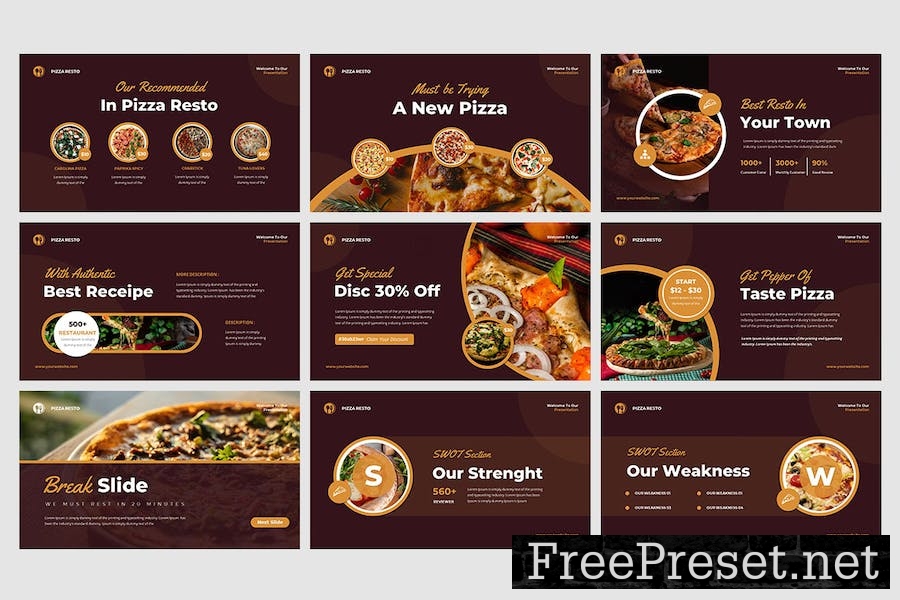 Pizza Tasty - Google Slide Templates 4WJL9R6