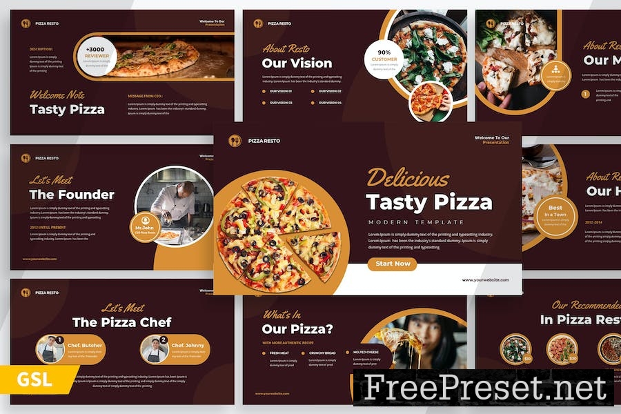 Pizza Tasty - Google Slide Templates 4WJL9R6