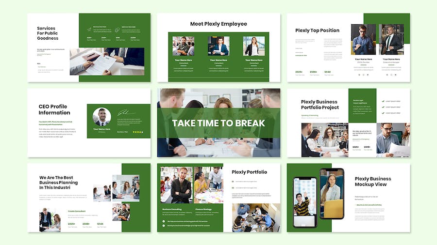 Plexly - Business Presentation PowerPoint Template G69624K