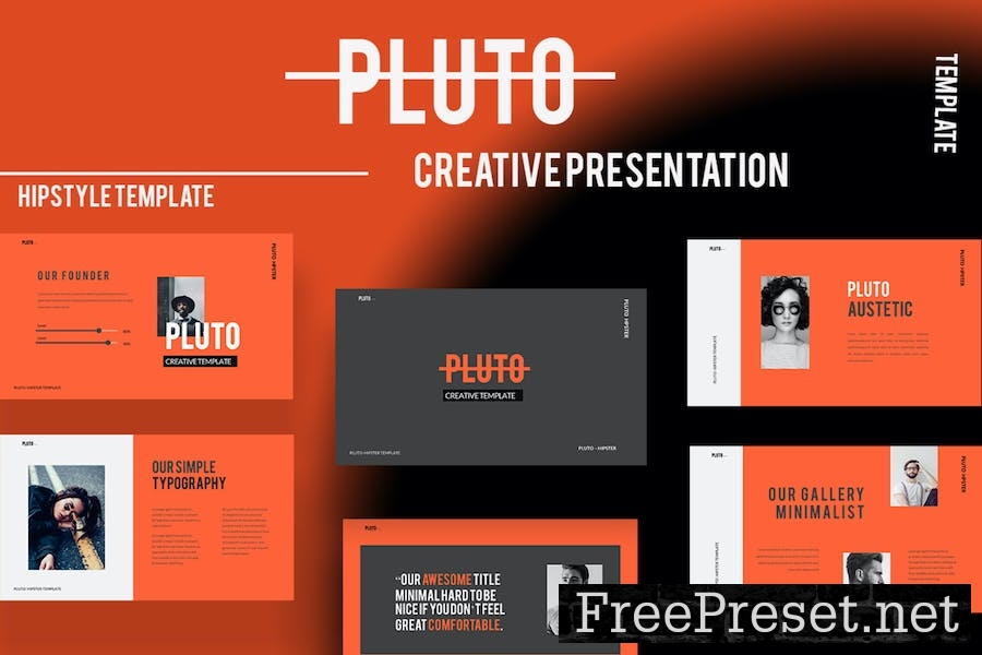 Pluto Google Slides Template 62EZFMN