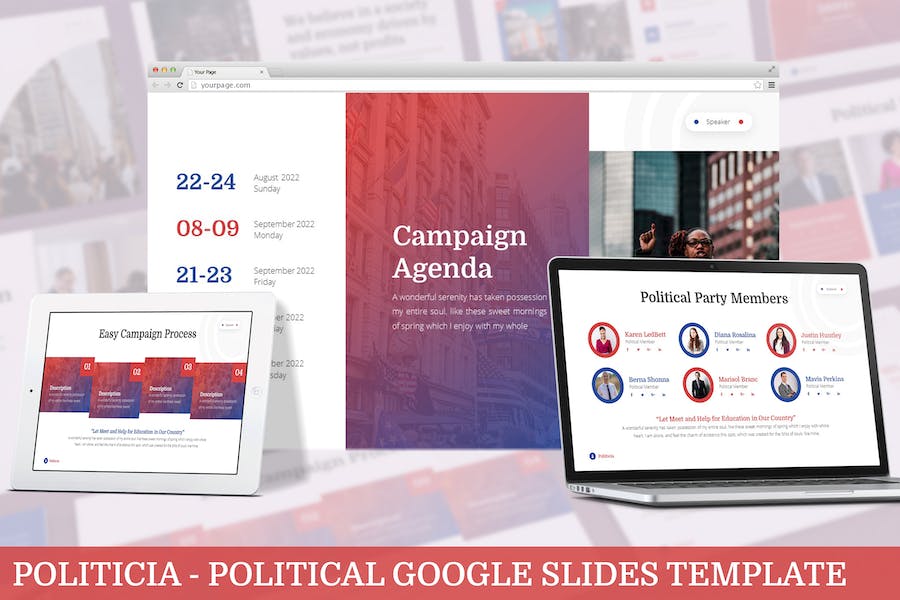 Politicia - Political Google Slide Template 7BRD9AD