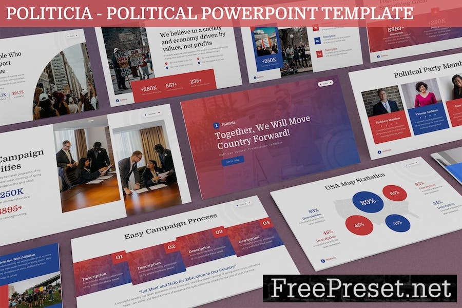 Politicia - Political Powerpoint Template Z9EG2WN