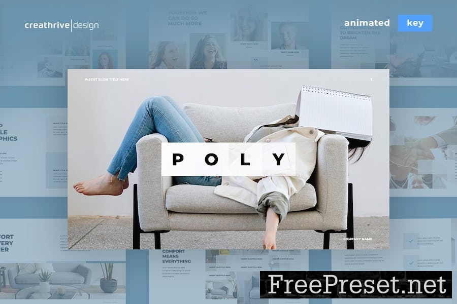 Poly Animated Keynote Template 9KSRZXA