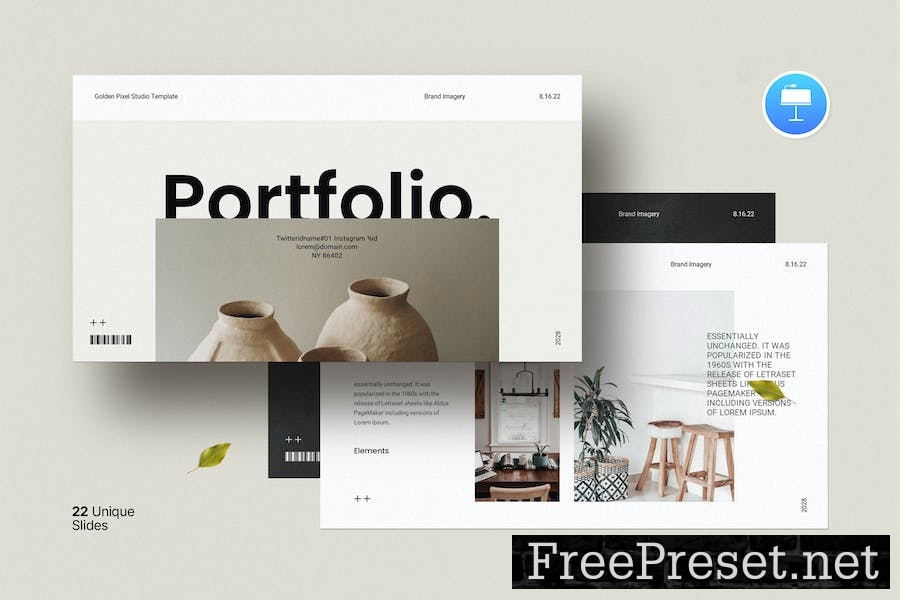 Portfolio Presentation Keynote Template T5V5P8S