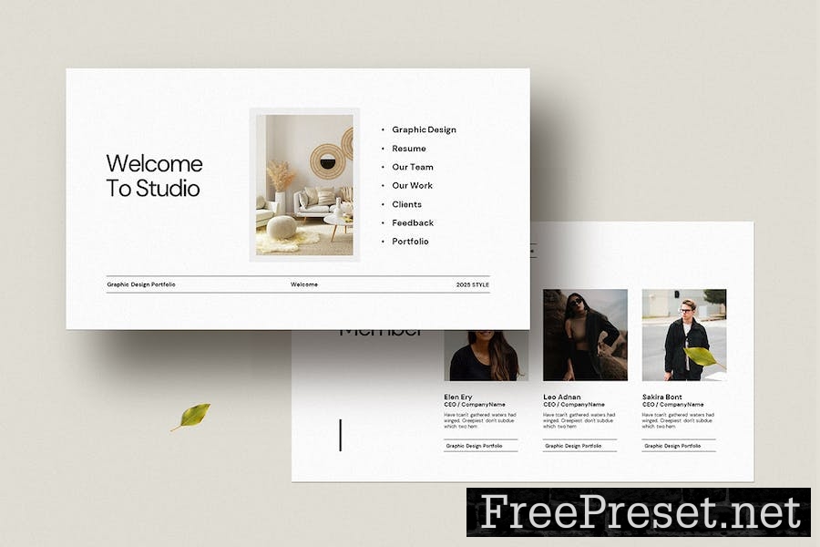 Portfolio & Resume Presentation Template 34YW9RC