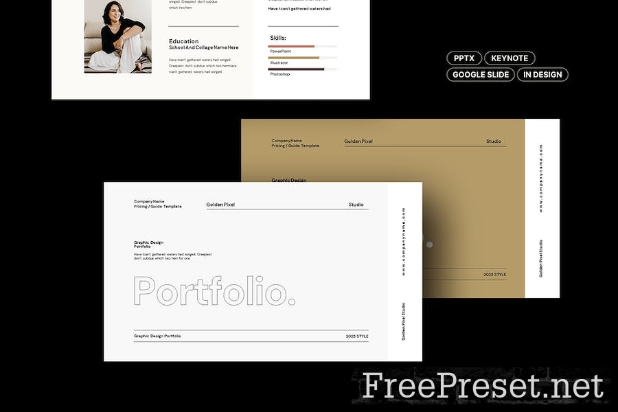 Portfolio & Resume Presentation Template ZGZ5TP8