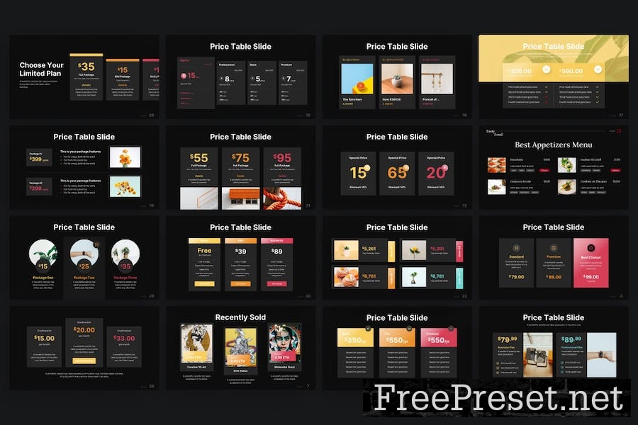 Pricing Table Infographic PowerPoint Template PTMBBFM