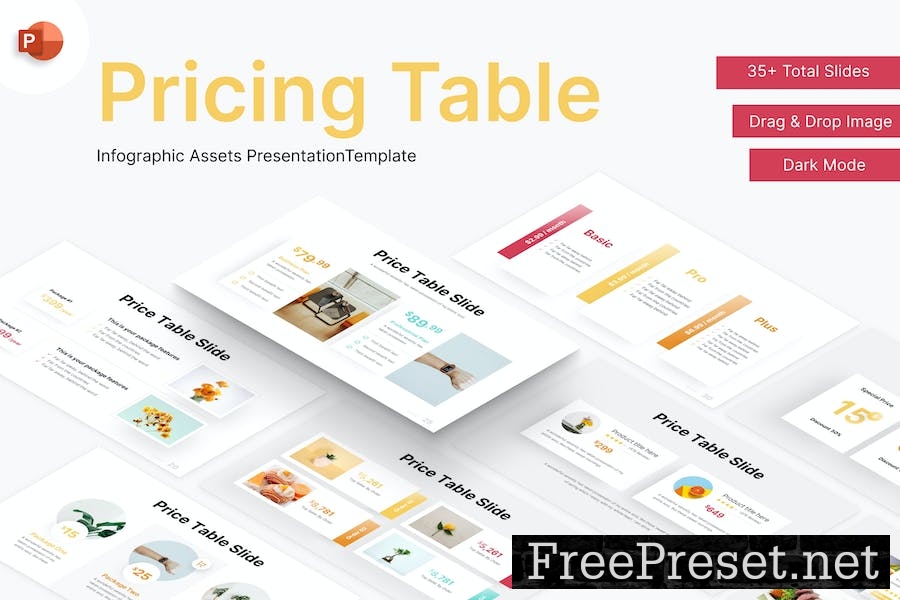 Pricing Table Infographic PowerPoint Template PTMBBFM