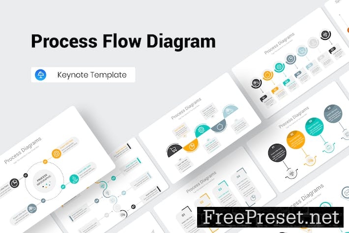 Process Flow Diagram Keynote Presentation Template