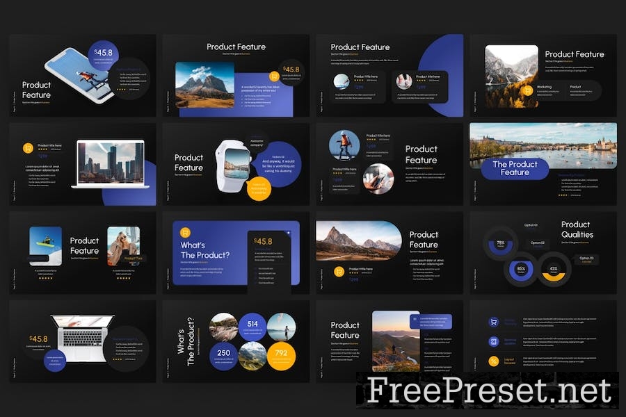 Product Feature Professional Keynote Template ZMKW9FT