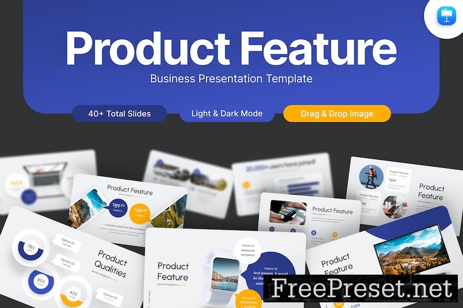 Product Feature Professional Keynote Template ZMKW9FT