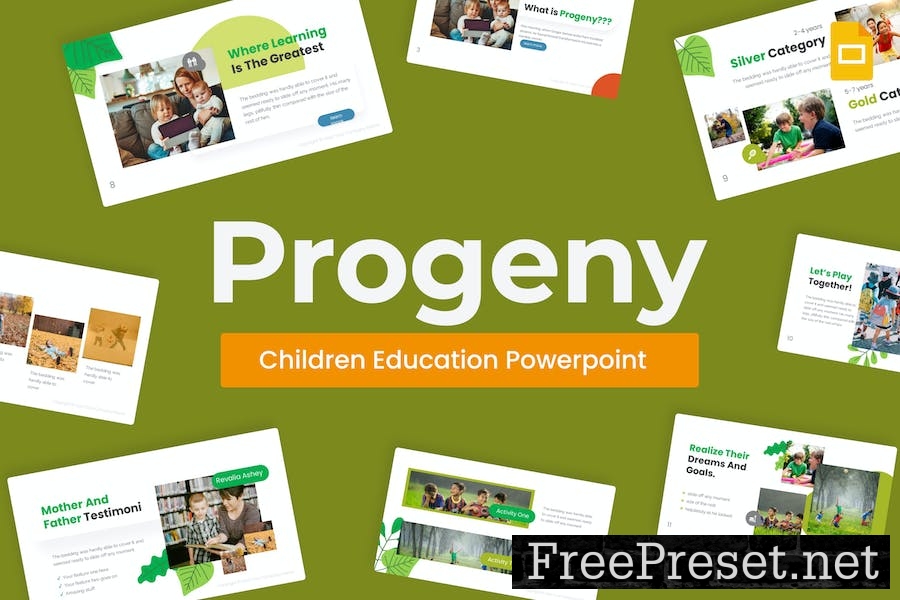 Progeny Colorful Creative Education Google Slides BQSPWR6