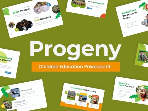 Progeny Colorful Creative Education PowerPoint XGPLM3V