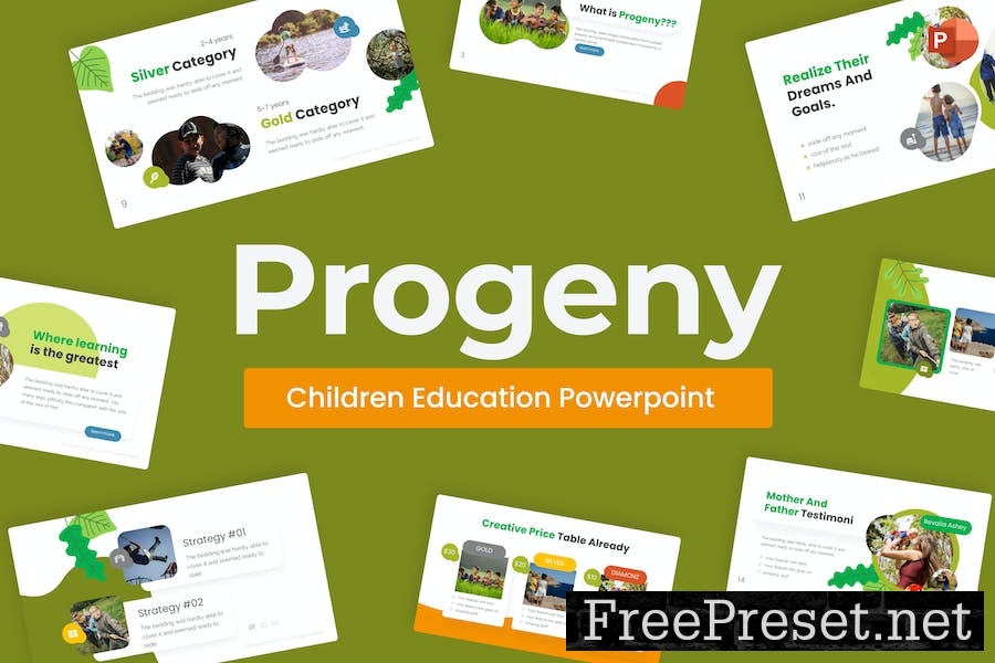 Progeny Colorful Creative Education PowerPoint XGPLM3V