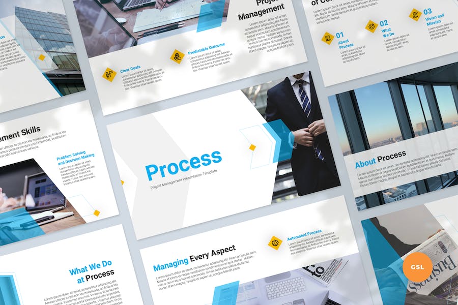 Project Management Slides Template 87NX54M