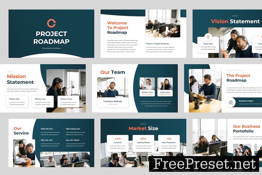 Project Roadmap Powerpoint Presentation JS53TCV