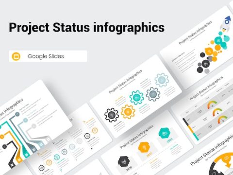 Project Status infographics Google Slides Template F6SFGJX