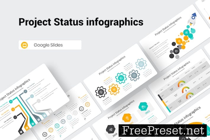 Project Status infographics Google Slides Template F6SFGJX