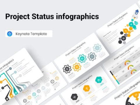 Project Status infographics Keynote Presentation XENPZRV