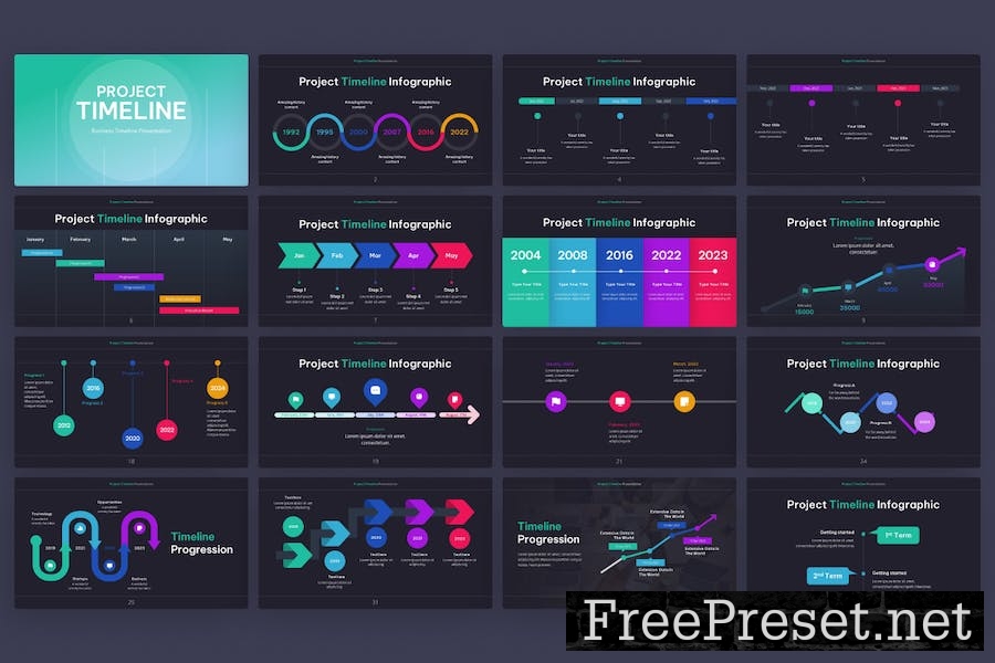 Project Timeline Professional Keynote Template