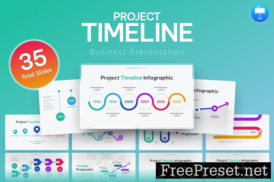 Project Timeline Professional Keynote Template