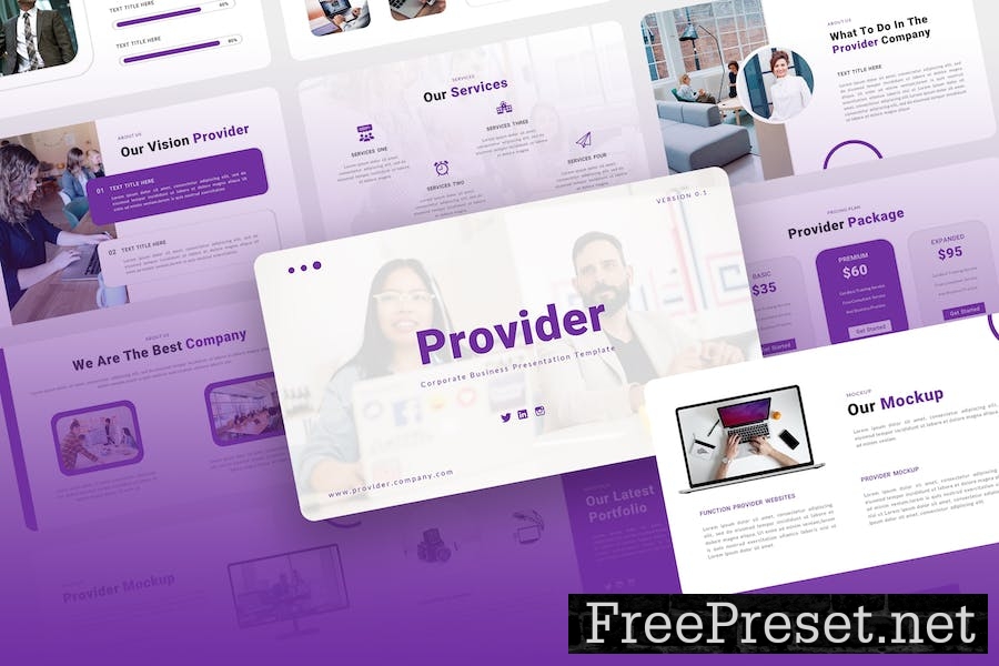 Provider - Corporate Business PowerPoint Template W4Y563Y