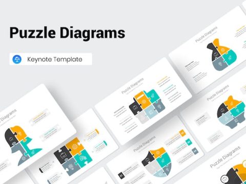 Puzzle Diagrams Keynote Presentation Template YUCSQX9