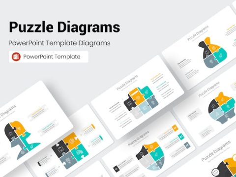 Puzzle Diagrams PowerPoint Template NGB4W6L