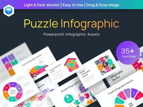 Puzzle Infographic Keynote Template EPVXY8N