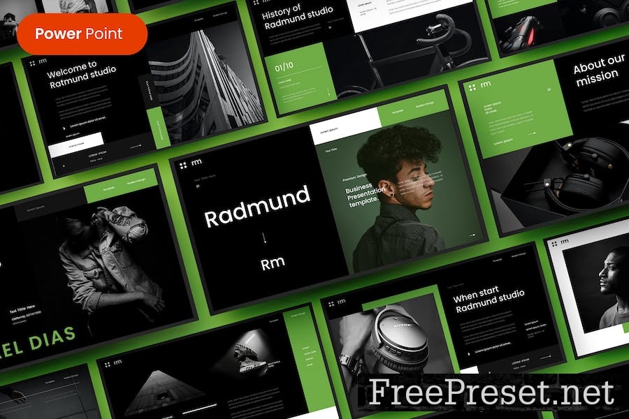 Radmund – Business PowerPoint Template VYJGECA