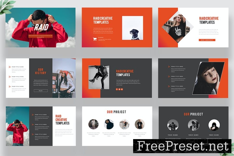 Raid Creative Powerpoint Template FRAMSX6