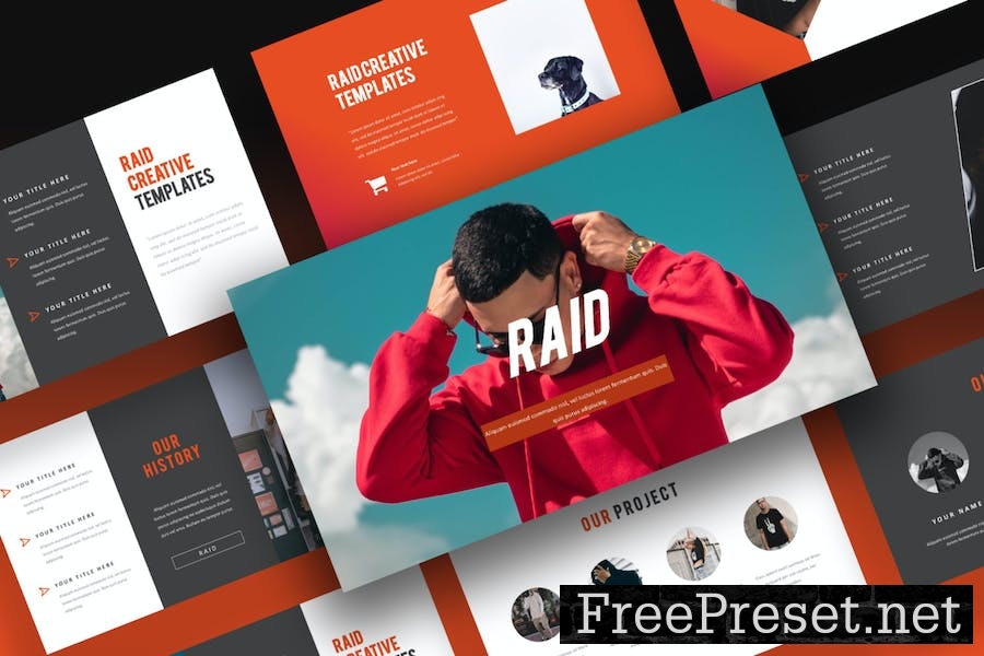 Raid Creative Powerpoint Template FRAMSX6