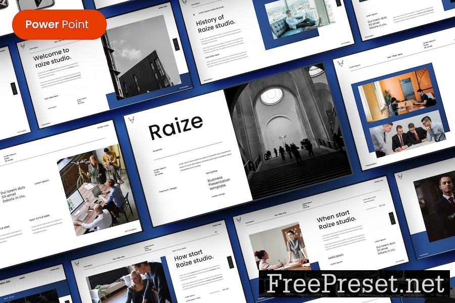 Raize – Business PowerPoint Template 3AN4CU4