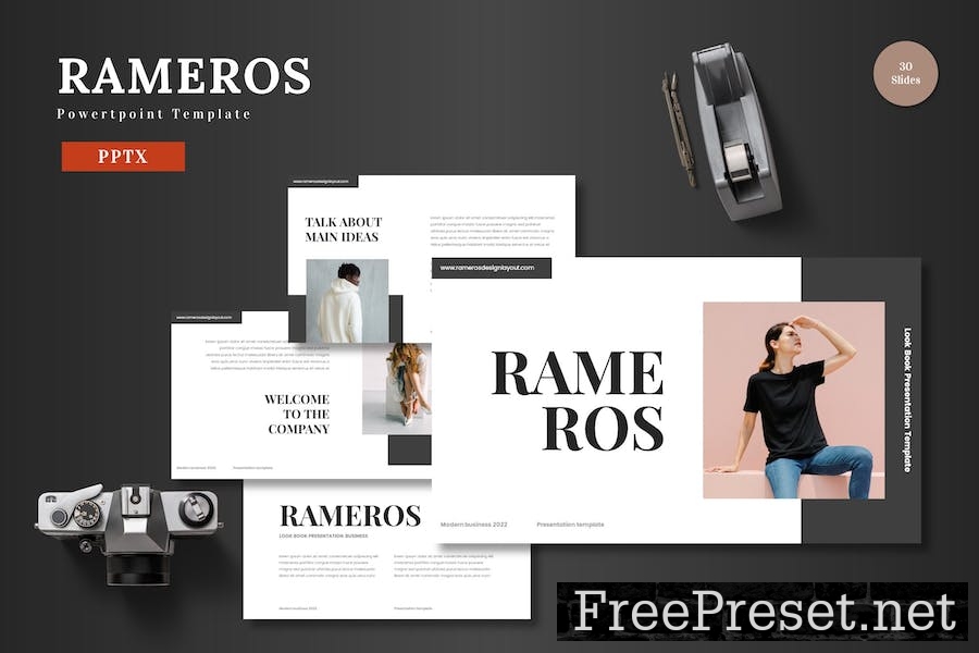 Rameros - Powerpoint Template EHPY74U