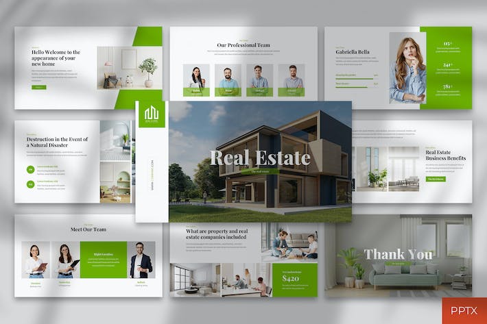 Real Estate I Powerpoint Template F6P7FNP