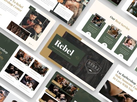 Rebel - Barbershop Google Slide Template H7BFZRB