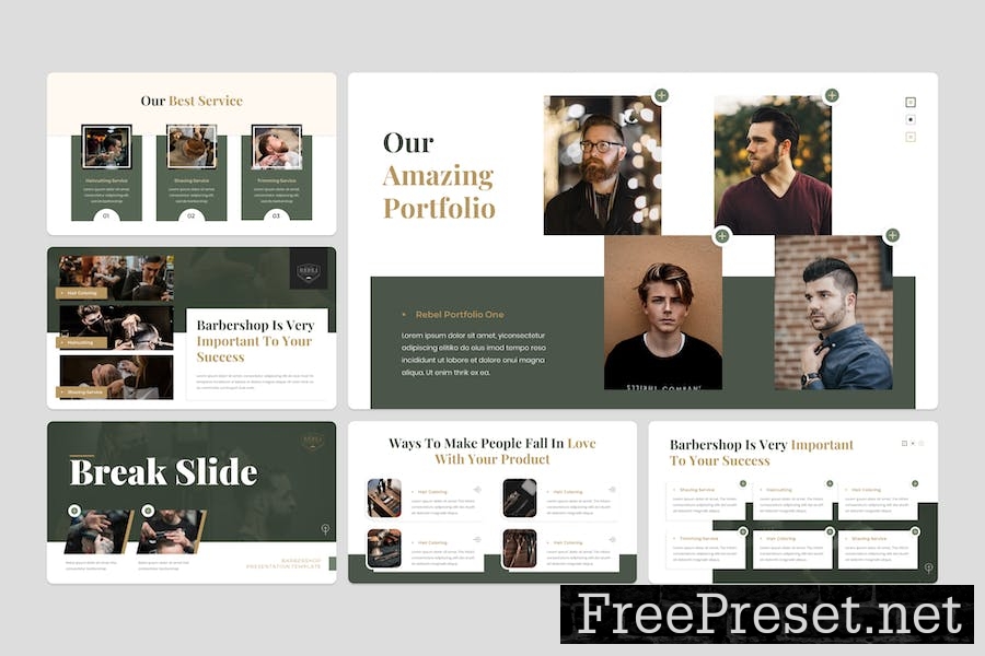 Rebel - Barbershop Keynote Template