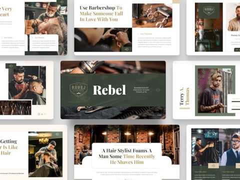 Rebel - Barbershop Keynote Template