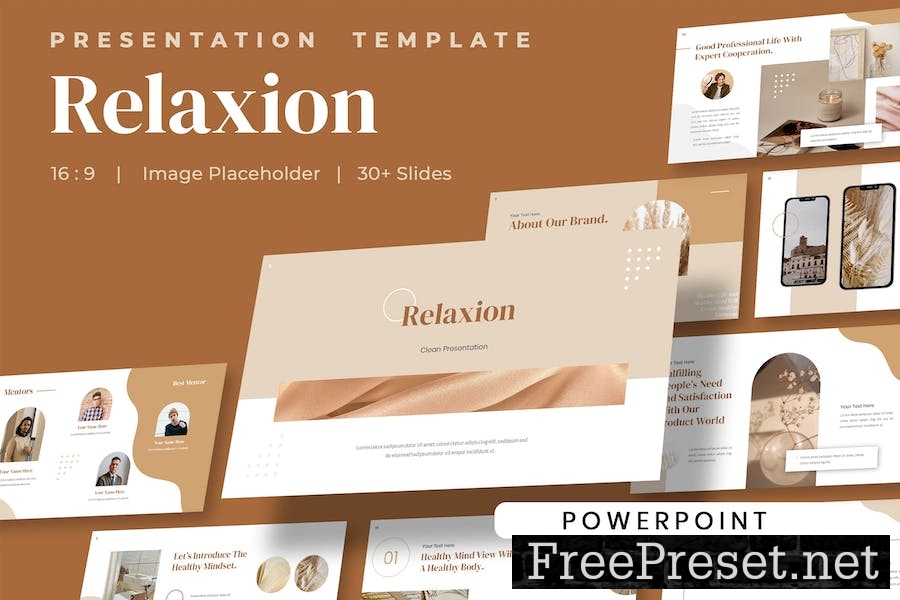 Relaxion - Mindful Clean Informative Powerpoint UP6PZDE