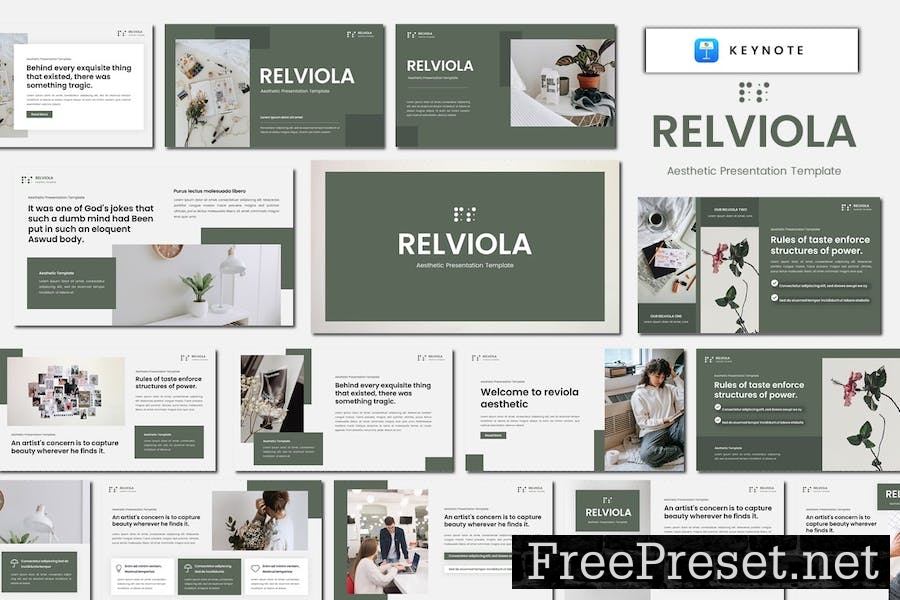 Relviola - Aesthetic Multipupose Keynote Template CBKGP2B