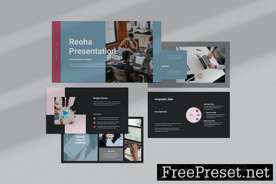 Reoha : Annual Report Keynote Template WM5FKDF