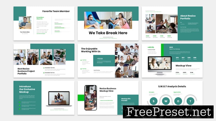 Resico - Business Presentation PowerPoint Template JAWNDUL