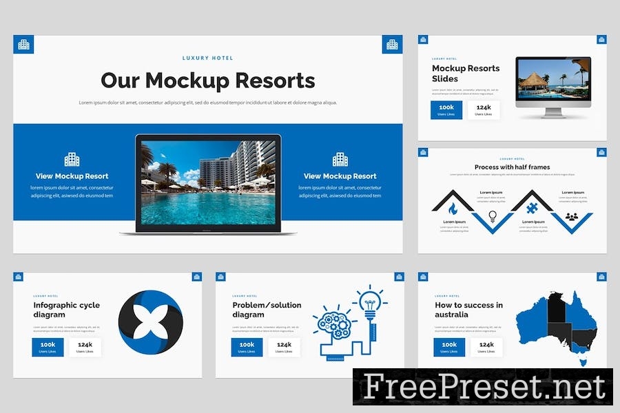 Resorts - Luxury Hotel Powerpoint Template 95F3CS7