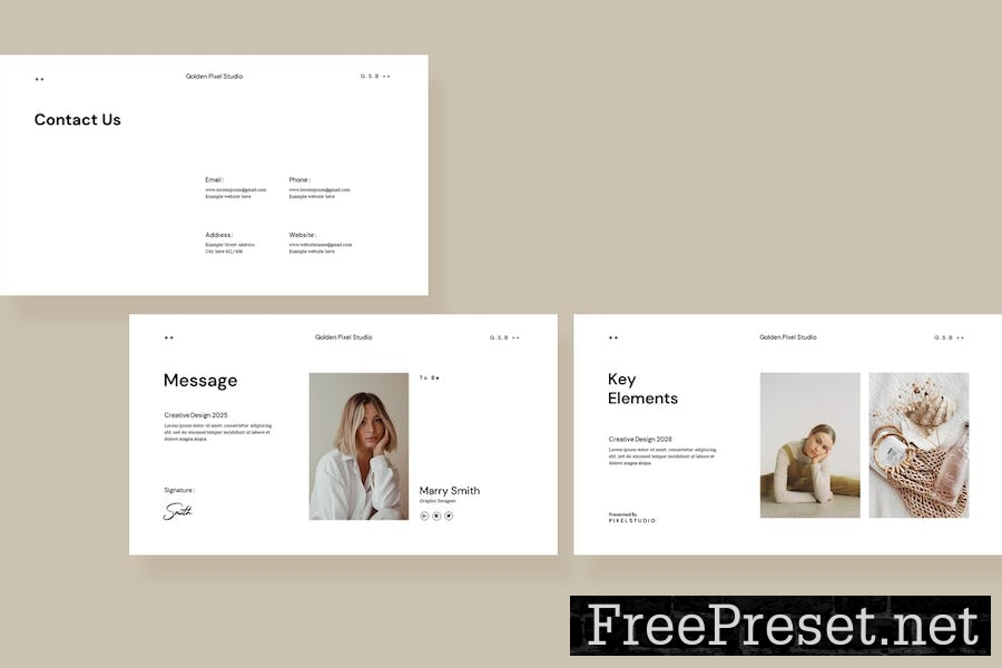 Resume & Portfolio Google Slide Template 9GNY9E7