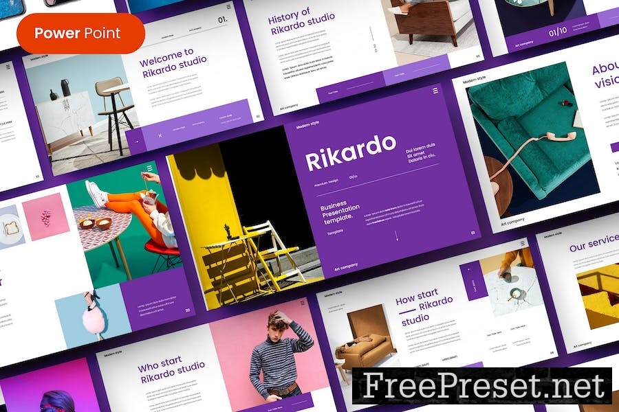 Rikardo – Business PowerPoint Template M5K7Z3C