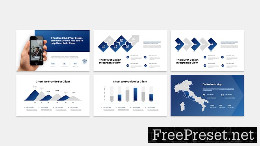 Rivvet - Business Presentation PowerPoint Template VAV58LT