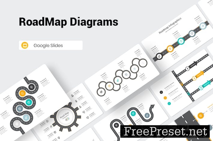 RoadMap Diagrams Google Slides Presentation 759P659