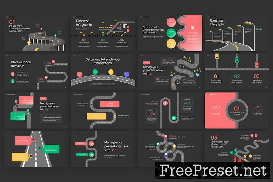 Roadmap Infographic PowerPoint Template